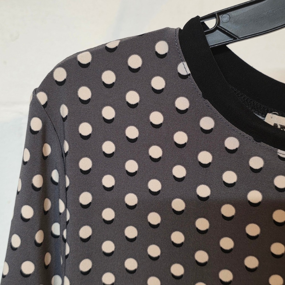 Anne Klein Polka Dot Pearly Dot Button-Back Blouse Size M - Picture 2 of 10